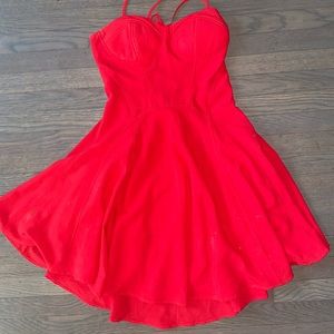 Charlotte Russe Red, mini, flowy, strappy dress